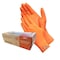 American Safety Glove Disposable Gloves, 7 mil Palm, Latex, Powdered, M, 100 PK, Orange 5113 - alternate 1